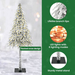 Vidaxl Christmas Tree With 300 Leds White 210 Cm Pe And Steel - thumbnail 8
