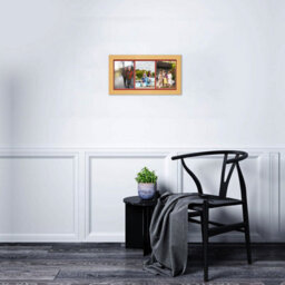 AK Frames 16X8 Country Pine Classic Multi Photo Frame With Crimson Mount - Holds 3 Apertures (3X) 7X5 Photos - thumbnail 3
