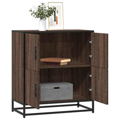 Berkfield Sideboard Brown Oak 68X35X76 Cm Engineered Wood - image 1