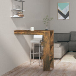 Vidaxl Wall Bar Table Smoked Oak 102X45X103.5 Cm Engineered Wood