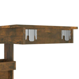 Vidaxl Wall Bar Table Smoked Oak 102X45X103.5 Cm Engineered Wood - thumbnail 8