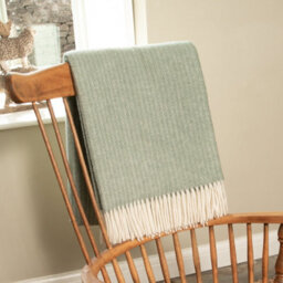Native Natural Cable Pattern 100% Wool Blanket
