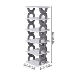 Living And Home Grey 86Cm H 6 Tier Foldable Plastic Shoe Rack - thumbnail 8