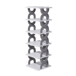 Living And Home Grey 86Cm H 6 Tier Foldable Plastic Shoe Rack - thumbnail 3