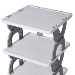 Living And Home Grey 86Cm H 6 Tier Foldable Plastic Shoe Rack - thumbnail 4