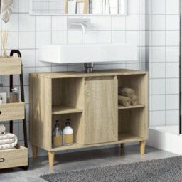 Walplus Bathroom Cabinet Sonoma Oak 80X33X60 Cm Engineered Wood - thumbnail 3