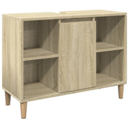 Walplus Bathroom Cabinet Sonoma Oak 80X33X60 Cm Engineered Wood - thumbnail 2