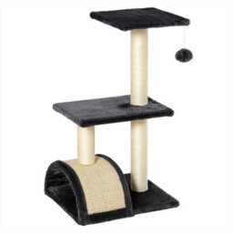 Pawhut Cat Tree Tower With Sisal Scratch Post, Arc Perch, 72Cm, Smoky Grey - thumbnail 2