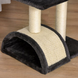 Pawhut Cat Tree Tower With Sisal Scratch Post, Arc Perch, 72Cm, Smoky Grey - thumbnail 9