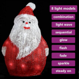 Walplus Led Christmas Acrylic Santa Figure Indoor And Outdoor 28Cm - thumbnail 4