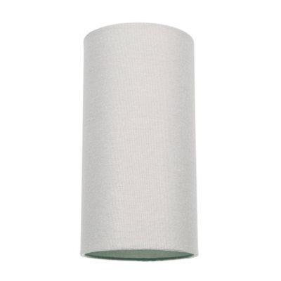 Happy Homewares Contemporary And Stylish Dove Grey Linen Fabric Tall Cylindrical 25Cm Lampshade - image 1
