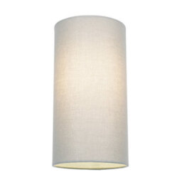 Happy Homewares Contemporary And Stylish Dove Grey Linen Fabric Tall Cylindrical 25Cm Lampshade - thumbnail 2