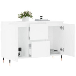 Vidaxl Sideboard White 101.5X35X70 Cm Engineered Wood - thumbnail 4