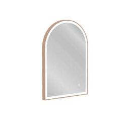 Royal Bathrooms Venice 500 X 700mm Brushed Bronze Frontlit Arched Framed Led Illuminated Bathroom Mirror With Touch Sensor - thumbnail 5