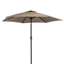Charles Bentley Garden Metal Patio Garden Umbrella Parasol Crank & Tilt Taupe - thumbnail 8