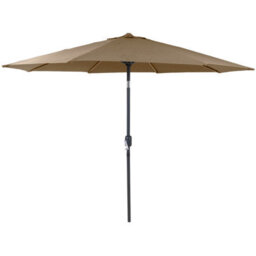 Charles Bentley Garden Metal Patio Garden Umbrella Parasol Crank & Tilt Taupe - thumbnail 4