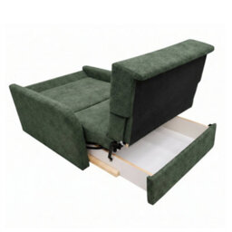 Single Sofa Bed With Sleeping Function Easy 1 Green Bonnell Spring Seating And Storage Compact Settee For Small Guest Rooms - thumbnail 4