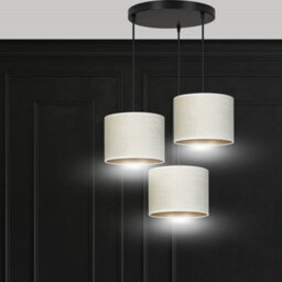 Emibig Lighting Emibig Hilde Pendant Lamp 3 X E27 Black With White Shade - thumbnail 7