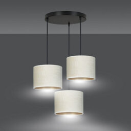 Emibig Lighting Emibig Hilde Pendant Lamp 3 X E27 Black With White Shade - thumbnail 4