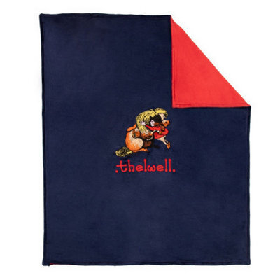 Hy Thelwell Collection Fleece Hug Blanket Navy/red (One Size)