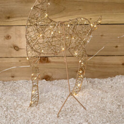 Samuel Alexander 1M Light Up Gold Twist Christmas Reindeer Family Set With 310 Warm White Leds - thumbnail 7