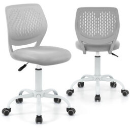 Costway Kids Desk Chair Ergonomic Adjustable Children Study Chair-Grey - thumbnail 8