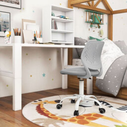 Costway Kids Desk Chair Ergonomic Adjustable Children Study Chair-Grey - thumbnail 9