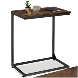 Tectake Bedside Table Cardiff - Industrial Style, 55.5 X 35 X 67 Cm - Industrial Wood Dark, Rustic - thumbnail 1