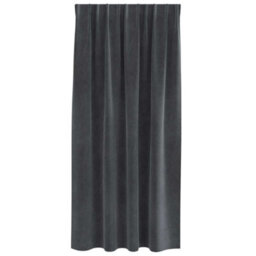 Berkfield Blackout Curtains With Top Tape 2 Pcs Light Grey Velvet - thumbnail 3