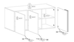 FurniComp LTD Furnicomp Seville 3 Door White Gloss And Cadiz Oak Tv Unit - thumbnail 6
