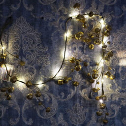 Shatchi 150Cm Pre-Lit Hanging Garland Decorations Golden Bells With 20 Warm White Leds - thumbnail 6