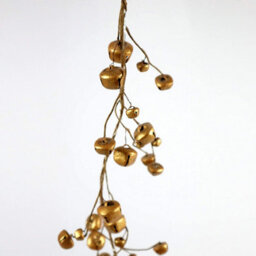 Shatchi 150Cm Pre-Lit Hanging Garland Decorations Golden Bells With 20 Warm White Leds - thumbnail 4