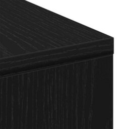Berkfield Black Oak Coffee Table 90X90X28 Cm Made From Engineered Wood - thumbnail 8