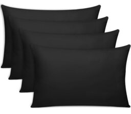 Lazzaro Premium 100% Egyptian Cotton Pillowcases 300 Thread Count 4 Pack Breathable Ultrasoft - thumbnail 1