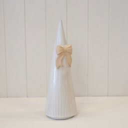 Four Candle Large Stoneglazed Striped Tree With Bow Detail - thumbnail 2