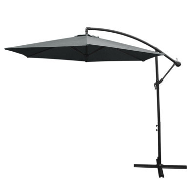 MonsterShop 3M Cantilever Garden Parasol Hanging Umbrella - image 1
