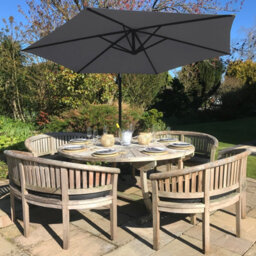 MonsterShop 3M Cantilever Garden Parasol Hanging Umbrella - thumbnail 3