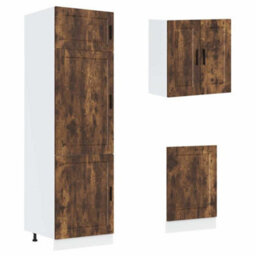 Berkfield 8 Piece Kitchen Cabinet Set Porto Smoked Oak Engineered Wood - thumbnail 5