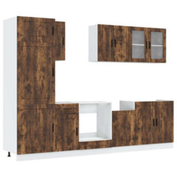 Berkfield 8 Piece Kitchen Cabinet Set Porto Smoked Oak Engineered Wood - thumbnail 2