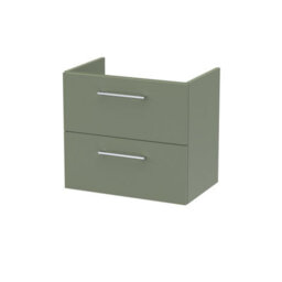 Hudson Reed Arno 600mm Wall Hung 2-Drawer Unit-Satin Green