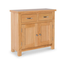 London Oak Mini Sideboard Fully Assembled - By Roseland Furniture - thumbnail 1