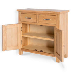 London Oak Mini Sideboard Fully Assembled - By Roseland Furniture - thumbnail 8