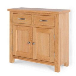 London Oak Mini Sideboard Fully Assembled - By Roseland Furniture - thumbnail 6