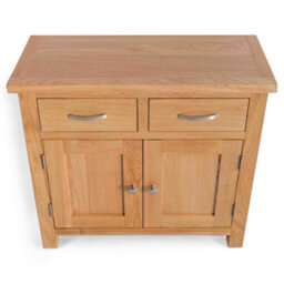 London Oak Mini Sideboard Fully Assembled - By Roseland Furniture - thumbnail 7