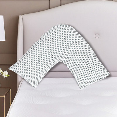 ARLinens Printed V Shaped Pillowcase Polycotton Orthopedic Back&neck Suport V Cover 74X34Cm