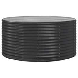 Berkfield Garden Planter Anthracite 140X140X68 Cm Powder-Coated Steel - thumbnail 2