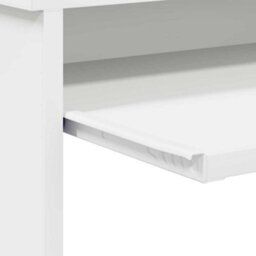 Berkfield White Computer Desk White Chipboard Standard Storage - thumbnail 9