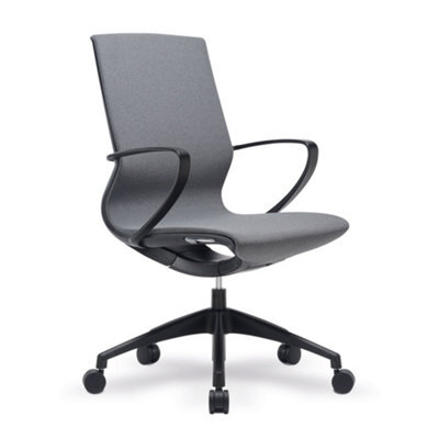 RB UK Nautilus Designs Medium Back Executive Chair With Integrated Height Control And Weight Activated Auto Balance Mechanism, Grey - image 1