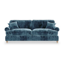 Alfie Navy Blue 4 Seater Sofa For Living Room - Fully Assembled By Roseland Furniture - thumbnail 1
