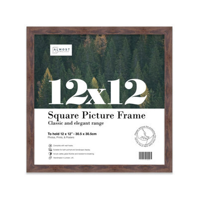 12X12 Walnut Picture Frame (30.5 X 30.5Cm) Poster, Photo, Artwork, Gallery Wall Or Print - image 1